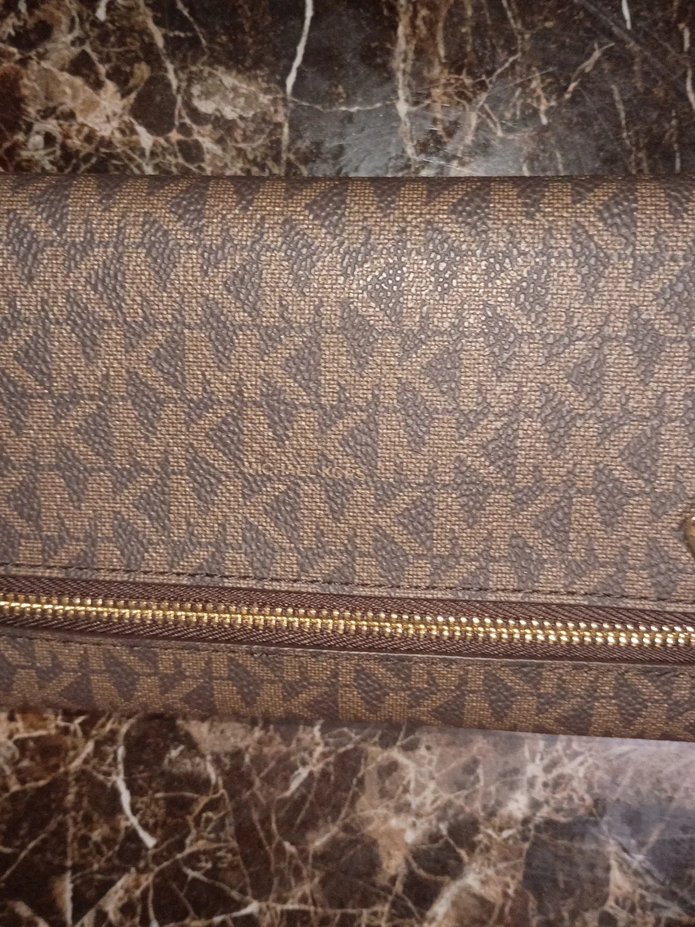 Michael Kors Brown Logo Continental Wallet